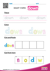 Sight Word "down"